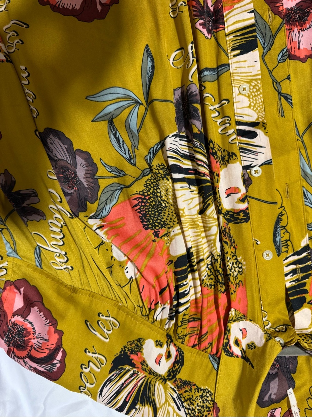 Free People Silky Nights Boho Blouse - Large - Oversized - Picture 10 of 14